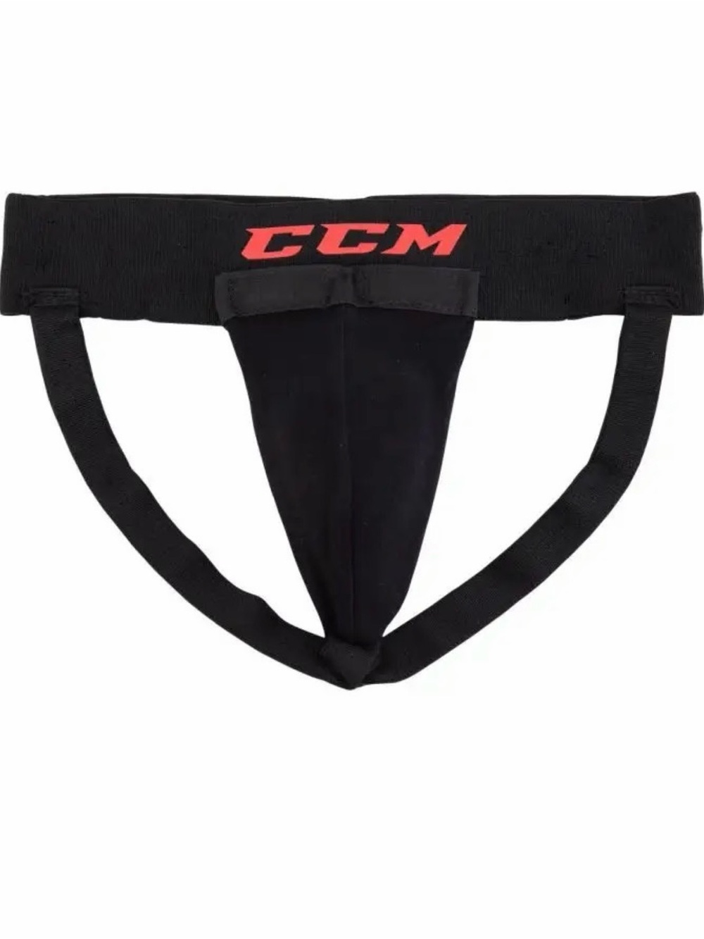 CCM Senior Deluxe Support with Cup | Black Hockey Jockstrap